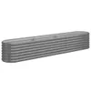 vidaXL Hochbeet Verzinkter Stahl 224x40x36 cm Grau Produktbild-Vorschau 1