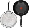 Two frying pans are shown against a white background. One pan is shown from the underside, and the other is shown from the top. Produktbild-Vorschau