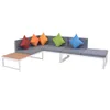 5-tlg. Garten-Lounge-Set mit Auflagen Aluminium und WPC Produktbild-Vorschau 4