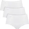 sloggi Damen Midislip 3-Pack 24/7 Baumwolle Lace - WHITE - Produktbild-Vorschau 9