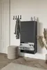 Selsey VELDIO - Wand-Schuhschrank mit 3 Klappen, Schwarz, Produktbild-Vorschau 3