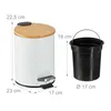 Relaxdays Mülleimer Bad, 3 l, Kosmetikeimer Produktbild-Vorschau 4