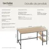 Bureau informatique DONEGAL 140x60x76,5cm - Bois clair Voir les images du produit 6