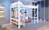 Hochbett 140x200 cm aus Metall & MDF mit LED-Beleuchtung Produktbild-Vorschau 18