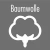 A graphic with the word "Baumwolle" (cotton) and a stylized cotton plant icon. Produktbild-Vorschau