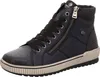A single blue high-top sneaker with black laces and a side zipper, shown against a white background. Produktbild-Vorschau