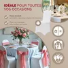 2x Housses de chaise élastiques blanc Noël mariages Voir les images du produit 4