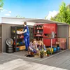 Outsunny 8,9 ㎡ Gerätehaus Stahl-Geräteschuppen mit Produktbild-Vorschau 4
