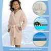 Celodoro Kinder Bademantel mit Kapuze Baumwolle - Beige Produktbild-Vorschau 5