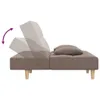 Schlafsofa 2-Sitzer mit 2 Kissen Taupe Stoff Produktbild-Vorschau 7