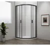 Polysan EASY BLACK douchecabine, kwartcirkel, 900x900mm, Productafbeelding-voorbeeld 3