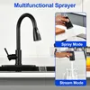 Küchenarmatur Edelstahlmaterial,Ausziehbar Wasserhahn,360° Produktbild-Vorschau 4