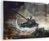 Bilder auf glas - Krieg Panzer Airplain Schlacht - 70x50cm Produktbild-Vorschau 1