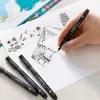 Uni-ball Fineliner Set - 5 Stück schwarz - technische Produktbild-Vorschau 7