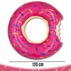 Aufblasbarer Donut Schwimmring 120 cm Pink XXL Poolring Produktbild-Vorschau 4