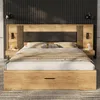 Clinvia Doppelbett 180*200cm, Stauraumbett, holzbett, Produktbild-Vorschau 3