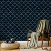 10m VLIES TAPETE Rolle Gerolltes blaues GEOMETRISCHES Produktbild-Vorschau 2