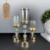 Kerzenhalter 3er-Set Gold 40.5 cm – Kerzenständer aus Glas Produktbild-Vorschau 4