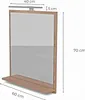 LED-Badspiegel mit Ablage 60x70 cm Sonoma – Produktbild-Vorschau 2