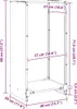 vidaXL Stojan na palivové drevo 40x30x80 cm Oceľ odolná Náhľad obrázku produktu 7