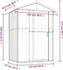 Capanno per attrezzi Marrone 126x97,5x177 cm Acciaio Anteprima dell’immagine prodotto 7