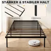 HOMCOM Bettgestell 90x200cm Metallbett 35,5cm Hohe Produktbild-Vorschau 4