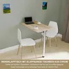 Składany stół ścienny z nogą, biurko, blat stołu 80 × 50 cm Podgląd zdjęcia produktu 2