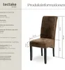 tectake® Esszimmerstuhl gepolstert mit Kunstlederbezug 44 x Produktbild-Vorschau 5
