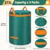 3X 272L Gartenabfallsack Stabil, Laubsack mit Deckel und Produktbild-Vorschau 2