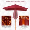 Sonnenschirm 200 x 150 x 235 cm Knickbarer Gartenschirm Produktbild-Vorschau 5
