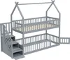Letto a castello per bambini Sweiko 90x200 letto in legno Anteprima dell’immagine prodotto 9