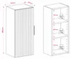 Badezimmer-Hängeschrank Halbhochschrank, Kaschmir, Griffe Produktbild-Vorschau 2