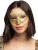 Masque vénitien en plastique doré Voir les images du produit 2