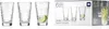 A set of six clear drinking glasses is displayed alongside their packaging. Produktbild-Vorschau