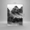 Bilder auf glas - Einteilig - Schwarzweiß Bäume Nebel - Produktbild-Vorschau 3