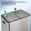 Mülleimer Küche 30/60L (2x15/30L), Doppel-Mülleimer mit 2 Produktbild-Vorschau 3