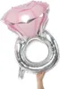 Anello di palloncini in foil, anello diamante rosa, 71 x 47 Anteprima dell’immagine prodotto 2