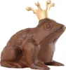 Süßer Froschkönig mit Krone S, Antike Dekofigur rostbraun, Produktbild-Vorschau 1