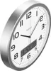 A close-up, angled view of a Hama wall clock with a digital display. Voir les images du produit