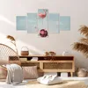 Bild auf Leinwand - Leinwandbild - Flamingo Blume Grafik Produktbild-Vorschau 7