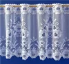 heimtexland ® Scheibengardine Jacquard Blumen Gardine weiß Produktbild-Vorschau 1