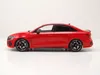 A red Audi RS3 model car is shown from the side against a white background. Produktbild-Vorschau