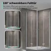 Falttür Duschkabine 90x90x185cm Eckeinstieg Duschabtrennung Produktbild-Vorschau 4