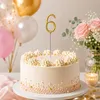 Wunderkerze 15 cm | Gold Zahl: 6 Produktbild-Vorschau 3