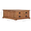 vidaXL Table basse 68 x 68 x 30 cm teck massif Voir les images du produit 6