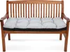 A wooden bench with a gray cushion. Podgląd zdjęcia produktu