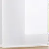 A close-up view of a white fabric panel, likely a curtain or blind, with a textured weave. The bottom edge shows a hemmed finish. Produktbild-Vorschau