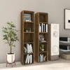 vidaXL CD-Regale 2 Stk. Räuchereiche 21x16x93,5 cm Produktbild-Vorschau 9