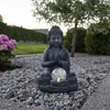 Figurine solaire à LED « Bouddha », Bouddha gris, boule de Voir les images du produit 10