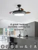 Ventilateur de plafond noir mat avec éclairage | Silencieux Voir les images du produit 2